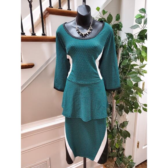 Lucy Diamonds Women's Blue Polyester Long Sleeve Top & Skirt 2 Pc's Suit Size XL - Picture 13 of 14